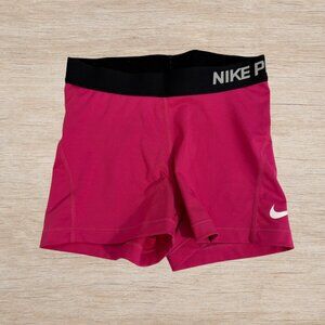 Nike Pro Hot Pink Spandex Women’s Size Small Athletic Shorts Athleisure Gym